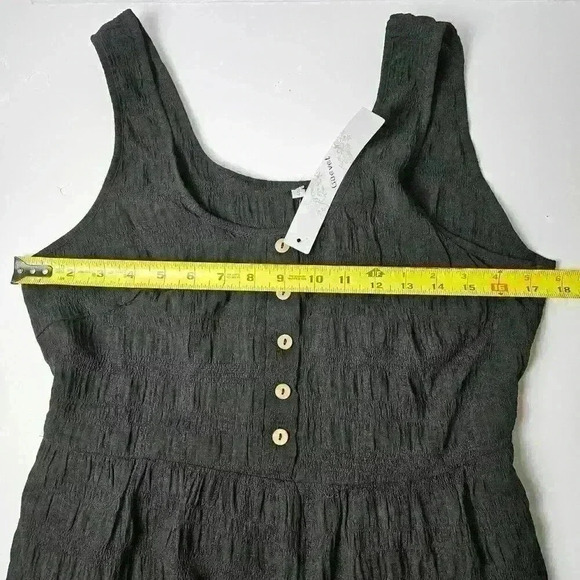 Button Front Tiered Tank Dress With Pockets Size Small NWT - Picture 7 of 8